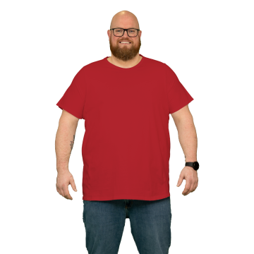 Alca Easy-Going 1-Pck Men T-Shirt O-Neck Bright Red 4XL