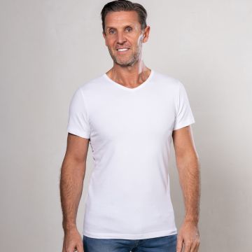 Alca Basic Regular Fit Heren T-Shirt V-Neck White
