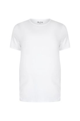 Alca Classic 2-pack T-shirt Ronde Hals Wit 8XL-B