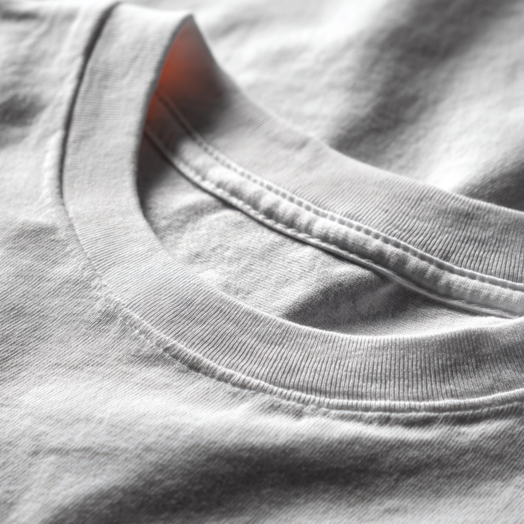 Details van wit heren T-shirt – pasvorm, stof en afwerking